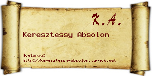 Keresztessy Absolon névjegykártya